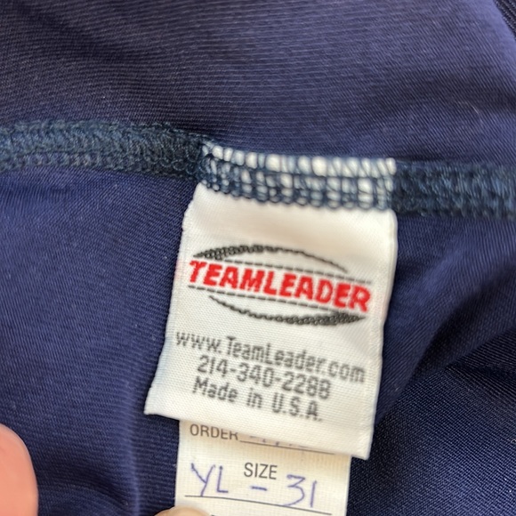 Team Leader Navy Blue Cheer Long Spandex Legging Pants Size Youth Large - Picture 7 of 11